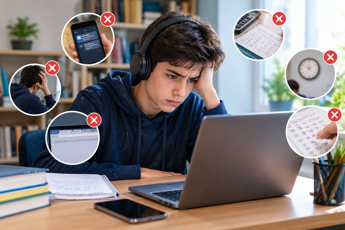 اشتباهات رایج دانش‌آموزان در آزمون آنلاین