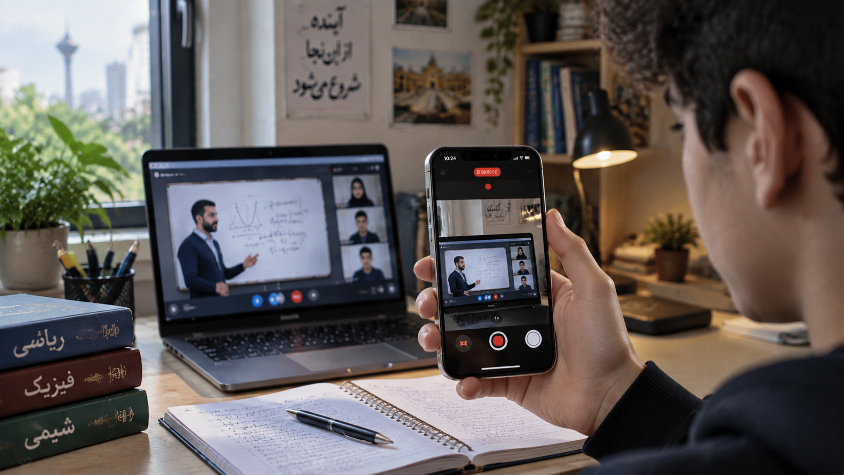 ضبط کلاس آنلاین در آیفون با قابلیت Screen Recording