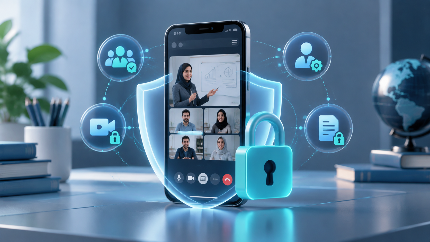 منیت و کنترل دسترسی در کلاس آنلاین با گوشی