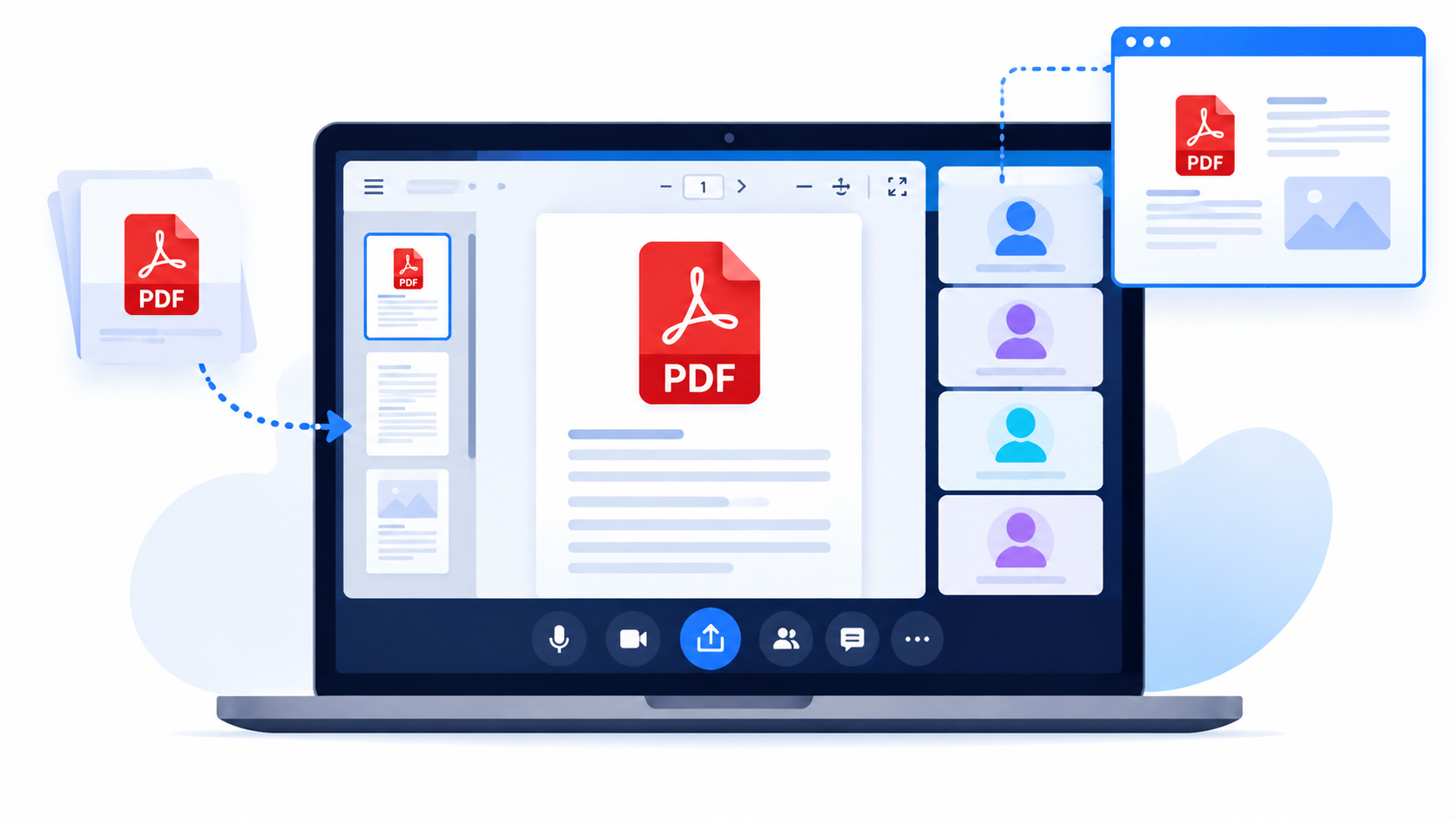استفاده از PDF، اسلاید و آزمون در کلاس آنلاین